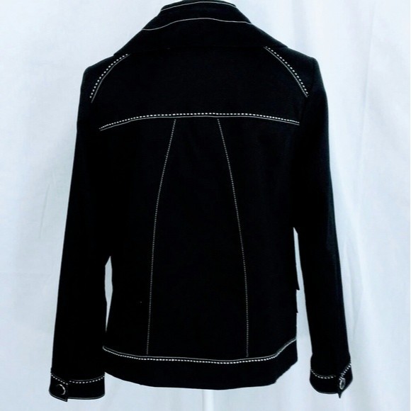 TanJay Black Utility Jacket Size 8 Casual Chic Layering Transitional Look - Picture 6 of 8